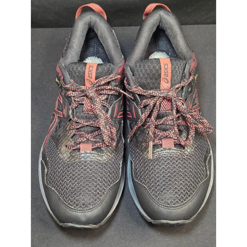 Asics Gel-Sonoma 6 GTX Mens Trail Running‎ Shoes Black Red Gore-Tex 1012A567 9.5